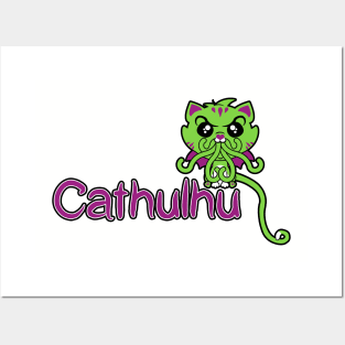 Cathulhu (Lovecraft Loves Cats!) Posters and Art